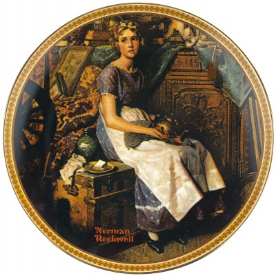 Норман Роквелл "Мечтательница на чердаке", декоративная тарелка, Фарфор, Knowles, США, 1980-е гг. Норман Роквелл "Мечтательница на чердаке", декоративная тарелка, Фарфор, Knowles, США, 1980-е гг.