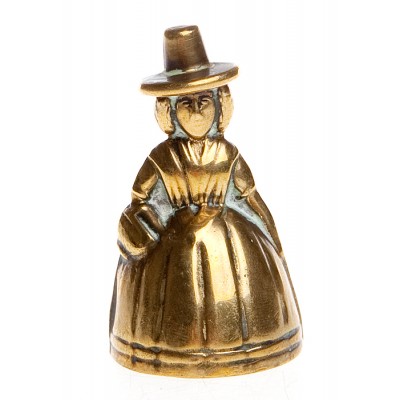 Колокольчик миниатюрный "Дама в валлийском костюме". Латунь. Западная Европа, первая половина ХХ века