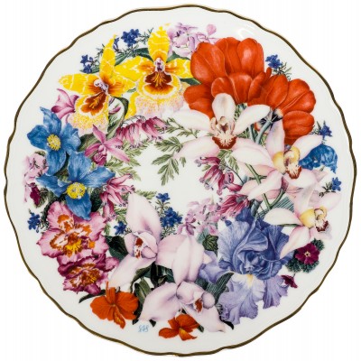 Сара Энн Шофилд "Букет Челси", декоративная тарелка. Фарфор. Royal Albert, Великобритания, 1980-е гг.