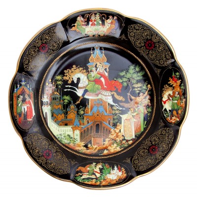 Николай Лопатин "Поиск любимой", декоративная тарелка из серии "Золотой век русских сказок". Фарфор, роспись, золочение. Bradford Exchange, США, 1998 год Николай Лопатин "Поиск любимой", декоративная тарелка из серии "Золотой век русских сказок". Фарфор, роспись, золочение. Bradford Exchange, США, 1998 год