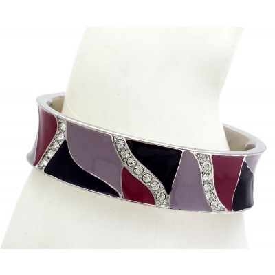 Браслет "Ноктюрн" от Viennois. Цветные эмали, прозрачные стразы, бижутерный сплав серебряного тона. Гонконг, 2000-е гг. Браслет "Ноктюрн" от Viennois. Цветные эмали, прозрачные стразы, бижутерный сплав серебряного тона. Гонконг, 2000-е гг.