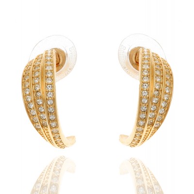 Серьги-пусеты "Эвридика" от Swarovski. Кристаллы Сваровски, бижутерный сплав золотого тона. США, 2000-е гг. Серьги-пусеты "Эвридика" от Swarovski. Кристаллы Сваровски, бижутерный сплав золотого тона. США, 2000-е гг.