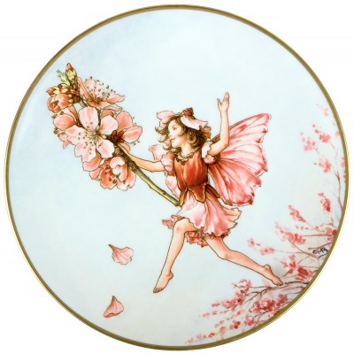Сесиль Мари Бейкер "Фея цветущего миндаля", декоративная тарелка. Фарфор, деколь с подрисовкой, золочение. Gresham, Великобритания, 1989 год