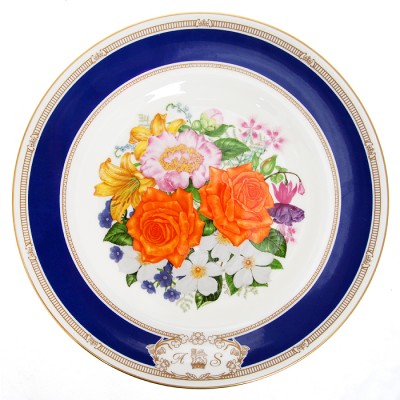 "Королевская свадьба", декоративная тарелка. Фарфор, деколь, золочение. Royal Worcester, Великобритания, 1986 год