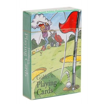 Игральные карты "Golfer's playing". Колода 52 карты и 2 джокера. Тайвань, 1990-е гг.