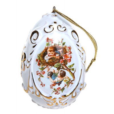 Яйцо пасхальное. Фарфор, деколь с подрисовкой, золочение, рельеф. Maiolica Trifecta, Россия, Ярославль Яйцо пасхальное. Фарфор, деколь с подрисовкой, золочение, рельеф. Maiolica Trifecta, Россия, Ярославль