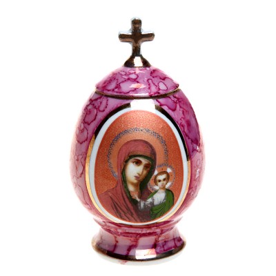 Яйцо пасхальное. Фарфор, деколь, золочение. Россия, 2000-е г. Яйцо пасхальное. Фарфор, деколь, золочение. Россия, 2000-е г.