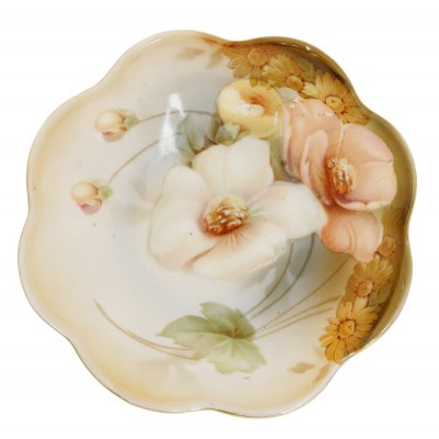 R.S.Prussia начала 20 века. Вазочка для орешков или сухариков. Фарфор, роспись, золочение. Prussia, Германия, начало ХХ века R.S.Prussia начала 20 века. Вазочка для орешков или сухариков. Фарфор, роспись, золочение. Prussia, Германия, начало ХХ века
