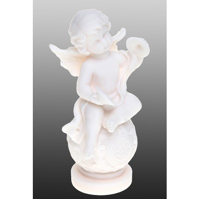 Статуэтка "Ангелок с литаврами", для украшения интерьера. Литьевой мрамор, ручная работа. Высота 15 см. Pelekis, Греция, 2012 год Статуэтка "Ангелок с литаврами", для украшения интерьера. Литьевой мрамор, ручная работа. Высота 15 см. Pelekis, Греция, 2012 год