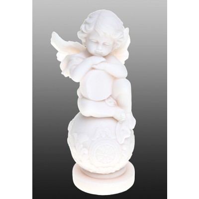 Статуэтка "Ангелок на шаре", для украшения интерьера. Литьевой мрамор, ручная работа. Высота 15 см. Pelekis, Греция, 2012 год Статуэтка "Ангелок на шаре", для украшения интерьера. Литьевой мрамор, ручная работа. Высота 15 см. Pelekis, Греция, 2012 год