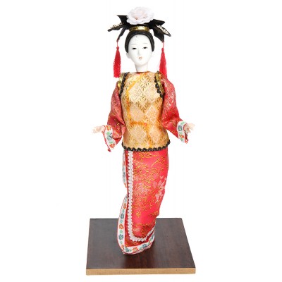 Кукла коллекционная "Гейша", на подставке. Пластик, ткани, ручная работа. Китай, 1990-е гг.