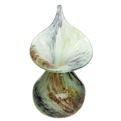 Murano. Ваза "Зеленая калла". Муранское стекло, ручная работа. Высота 17 см. Murano, Италия (Венеция), 1970-е гг Murano. Ваза "Зеленая калла". Муранское стекло, ручная работа. Высота 17 см. Murano, Италия (Венеция), 1970-е гг