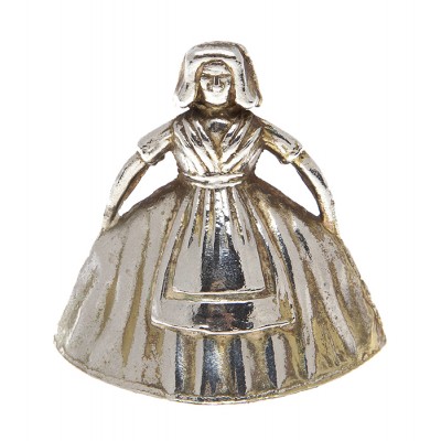 Колокольчик миниатюрный "Дама в фартуке". Латунь, Западная Европа, 1930-е гг.