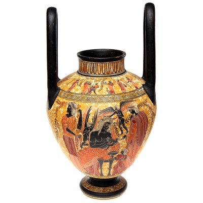 Ваза интерьерная "Мифы". Керамика, роспись, ручная работа. Греция, 1980-е гг. Ваза интерьерная "Мифы". Керамика, роспись, ручная работа. Греция, 1980-е гг.