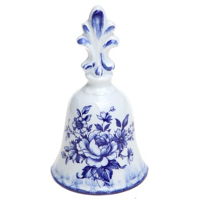 Колокольчик "Синие цветы". Фарфор, деколь. Западная Европа, 1970-е гг. Колокольчик "Синие цветы". Фарфор, деколь. Западная Европа, 1970-е гг.