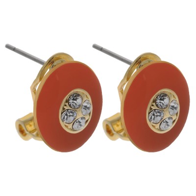 Серьги "Ledy in red" от Arrina. Прозрачные кристаллы, цветная эмаль, бижутерный сплав золотого тона. Гонконг, 2000-е гг. Серьги "Ledy in red" от Arrina. Прозрачные кристаллы, цветная эмаль, бижутерный сплав золотого тона. Гонконг, 2000-е гг.