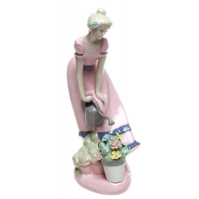 Статуэтка винтажная "Патрисия и первоцветы", Фарфор, Высота 24 см, Franklin porcelain, США, 1983 год Статуэтка винтажная "Патрисия и первоцветы", Фарфор, Высота 24 см, Franklin porcelain, США, 1983 год