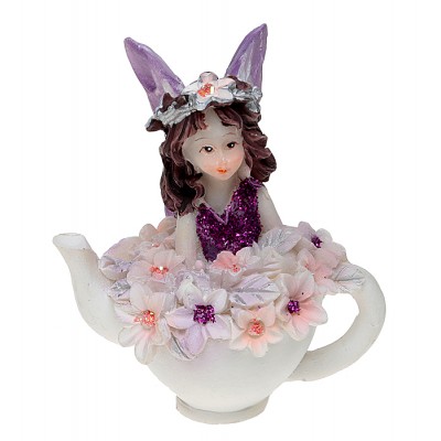 Сувенир настольный декор "Фея цветов". Композитный материал, роспись, ручная работа. Великобритания, конец ХХ века Сувенир настольный декор "Фея цветов". Композитный материал, роспись, ручная работа. Великобритания, конец ХХ века