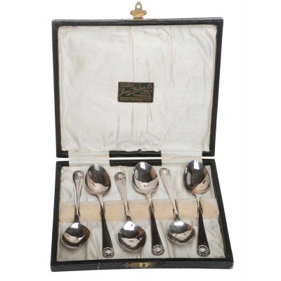 Набор чайных ложек, 6 шт. Металл, глубокое серебрение E.P.N.S. James Walker, Великобритания, 1930-е гг.