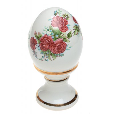 Яйцо пасхальное "Розы". Фарфор, деколь, золочение, ручная работа. Россия
