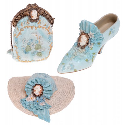 Набор миниатюр из 3 предметов. Композитный материал, роспись, ручная работа. Великобритания, конец ХХ века Набор миниатюр из 3 предметов. Композитный материал, роспись, ручная работа. Великобритания, конец ХХ века