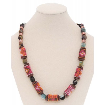 Бусы "Майя", ручная авторская работа. Текстиль, дерево. Россия Бусы "Майя", ручная авторская работа. Текстиль, дерево. Россия