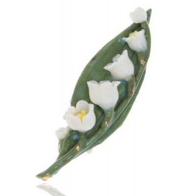 Брошь "Ландыши". Фарфор, роспись, ручная авторская работа. Россия Брошь "Ландыши". Фарфор, роспись, ручная авторская работа. Россия