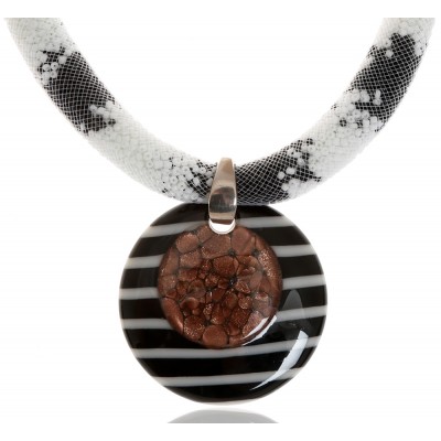 Колье "Эфа". Муранское стекло, сетка, бисер, ручная работа. Murano, Италия (Венеция) Колье "Эфа". Муранское стекло, сетка, бисер, ручная работа. Murano, Италия (Венеция)