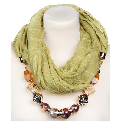 Шарф-колье, артикул SVB-02001M-4. Трикотаж, металл, французский пластик, керамика, поделочные камни. Ручная работа. 70 х 150 см. Tantino, Россия Шарф-колье, артикул SVB-02001M-4. Трикотаж, металл, французский пластик, керамика, поделочные камни. Ручная работа. 70 х 150 см. Tantino, Россия