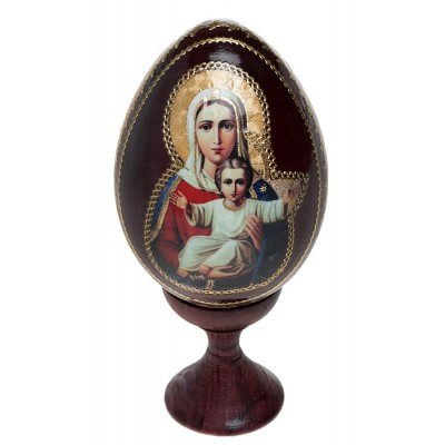 Яйцо пасхальное на подставке. Дерево, деколь с подрисовкой, золочение, лак. Россия Яйцо пасхальное на подставке. Дерево, деколь с подрисовкой, золочение, лак. Россия