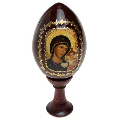 Яйцо пасхальное на подставке. Дерево, деколь с подрисовкой, золочение, лак. Россия Яйцо пасхальное на подставке. Дерево, деколь с подрисовкой, золочение, лак. Россия