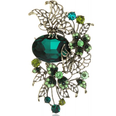 Брошь-кулон "Изумруд в старом золоте" от D.Mari. Кристаллы изумрудного цвета, бижутерный сплав "старое золото". Гонконг Брошь-кулон "Изумруд в старом золоте" от D.Mari. Кристаллы изумрудного цвета, бижутерный сплав "старое золото". Гонконг