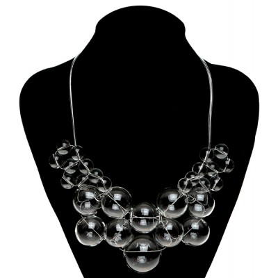 Колье "Прозрачные грозди". Муранское стекло, каучук, ручная работа. Murano, Италия (Венеция) Колье "Прозрачные грозди". Муранское стекло, каучук, ручная работа. Murano, Италия (Венеция)