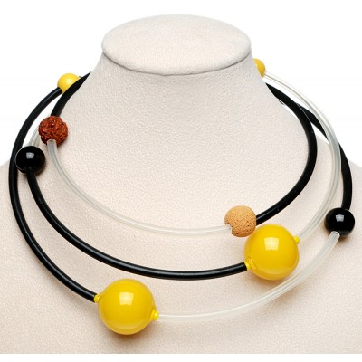 Колье "Орбита". Муранское стекло, каучук, ручная работа. Murano, Италия (Венеция) Колье "Орбита". Муранское стекло, каучук, ручная работа. Murano, Италия (Венеция)