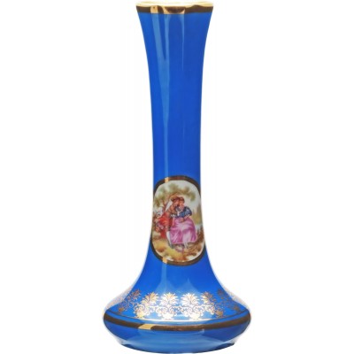 Ваза миниатюрная. Фарфор, деколь, золочение. Высота 19 см. Limoges, Франция, 1980-е годы Ваза миниатюрная. Фарфор, деколь, золочение. Высота 19 см. Limoges, Франция, 1980-е годы