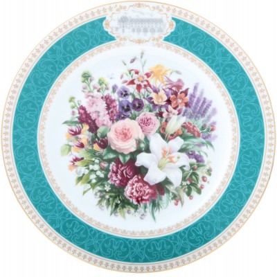 "Букет Медичи", декоративная тарелка. Фарфор, деколь, золочение. Limoges, Франция, 1991 год "Букет Медичи", декоративная тарелка. Фарфор, деколь, золочение. Limoges, Франция, 1991 год