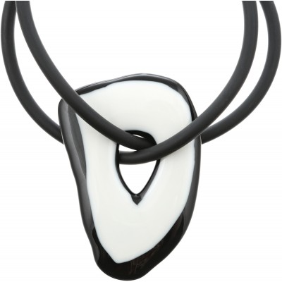 Колье "Зимний остров". Муранское стекло, каучук, ручная работа. Murano, Италия (Венеция) Колье "Зимний остров". Муранское стекло, каучук, ручная работа. Murano, Италия (Венеция)