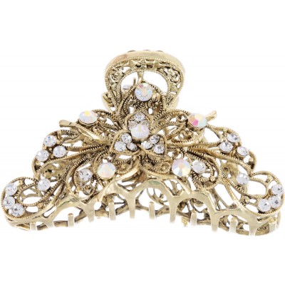 Зажим для волос в византийском стиле от D.Mari. Кристаллы Aurora Borealis, прозрачные кристаллы, бижутерный сплав "старое золото". Гонконг Зажим для волос в византийском стиле от D.Mari. Кристаллы Aurora Borealis, прозрачные кристаллы, бижутерный сплав "старое золото". Гонконг