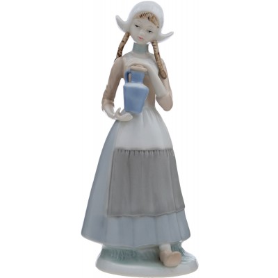 Статуэтка "Девушка с кувшином". Фарфор, роспись, глазуровка. Высота 26 см. Франция, вторая половина ХХ века Статуэтка "Девушка с кувшином". Фарфор, роспись, глазуровка. Высота 26 см. Франция, вторая половина ХХ века