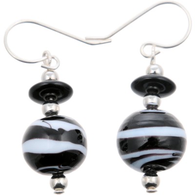 Серьги "Агата". Муранское стекло, бижутерный сплав серебряного тона, ручная работа. Murano, Италия (Венеция) Серьги "Агата". Муранское стекло, бижутерный сплав серебряного тона, ручная работа. Murano, Италия (Венеция)