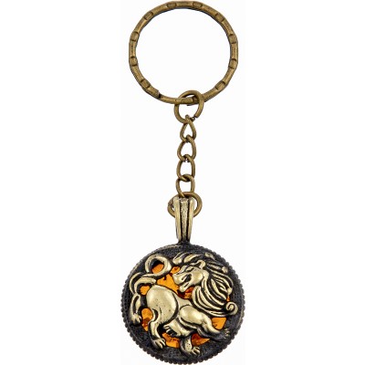 Брелок для ключей "Знак зодиака Лев". Янтарь, латунь. Россия, Калининград Брелок для ключей "Знак зодиака Лев". Янтарь, латунь. Россия, Калининград