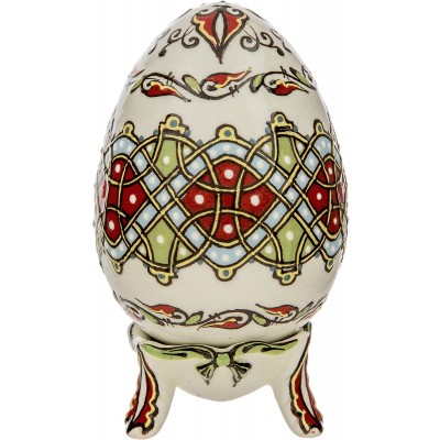 Яйцо пасхальное на подставке. Керамика, роспись, цветные эмали, ручная работа. Россия
