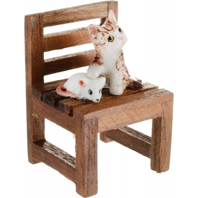 Статуэтка миниатюрная "Кошки-мышки". Фарфор, роспись, ручная работа. Высота 5 см. Таиланд Статуэтка миниатюрная "Кошки-мышки". Фарфор, роспись, ручная работа. Высота 5 см. Таиланд