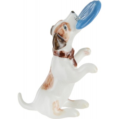 Статуэтка миниатюрная "Джек рассел терьер". Фарфор, роспись, ручная работа. Высота 3 см. Таиланд Статуэтка миниатюрная "Джек рассел терьер". Фарфор, роспись, ручная работа. Высота 3 см. Таиланд