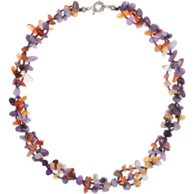 Бусы "Каприз". Натуральный аметист и сердолик. Индия Бусы "Каприз". Натуральный аметист и сердолик. Индия