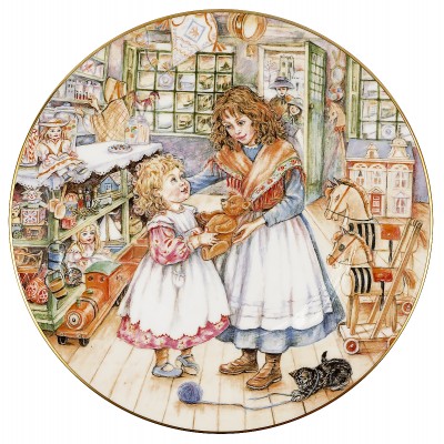 Кейт Олдос "Дар любви", декоративная тарелка, Фарфор, Royal Worcester, Великобритания, 1990 год. Кейт Олдос "Дар любви", декоративная тарелка, Фарфор, Royal Worcester, Великобритания, 1990 год.