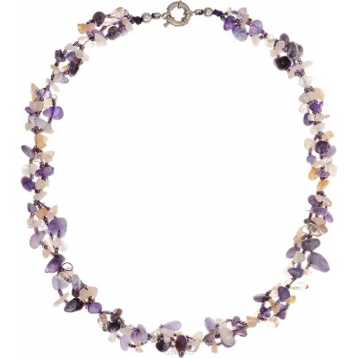 Бусы "Ванесса". Натуральный аметист и цитрин. Индия Бусы "Ванесса". Натуральный аметист и цитрин. Индия