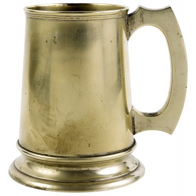 Пивная кружка. Металл, глубокое серебрение E.P.N.S., стекло. Великобритания, первая половина ХХ века