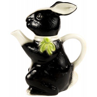 Чайник заварочный коллекционный "Кролик". Фарфор, роспись. Tony Wood, Великобритания,  вторая половина ХХ века