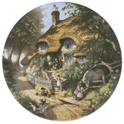 Роберт Херси "Бабушкин дом", декоративная тарелка. Фарфор, деколь. Coalport, Великобритания, 1980-е гг. Роберт Херси "Бабушкин дом", декоративная тарелка. Фарфор, деколь. Coalport, Великобритания, 1980-е гг.